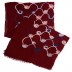 Cotton Chain Work Stole - Maroon  